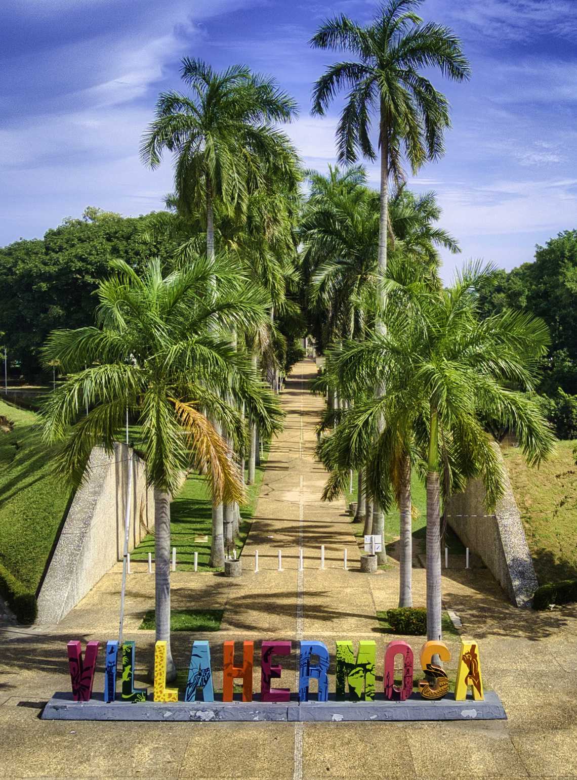 Letras de Villahermosa en la entrada al parque Tomás Garrido